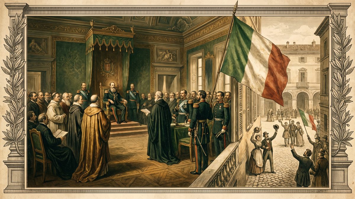 イタリア王国が成立するのイラスト