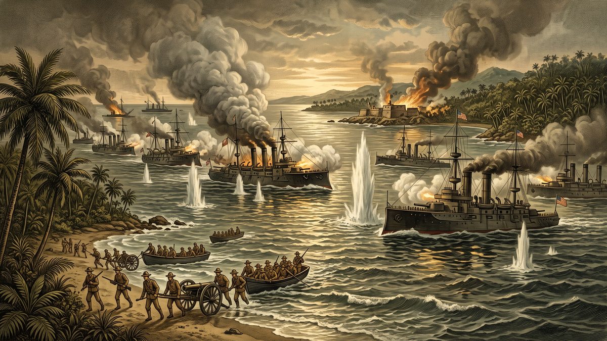 アメリカ＝スペイン戦争が起こるのイラスト