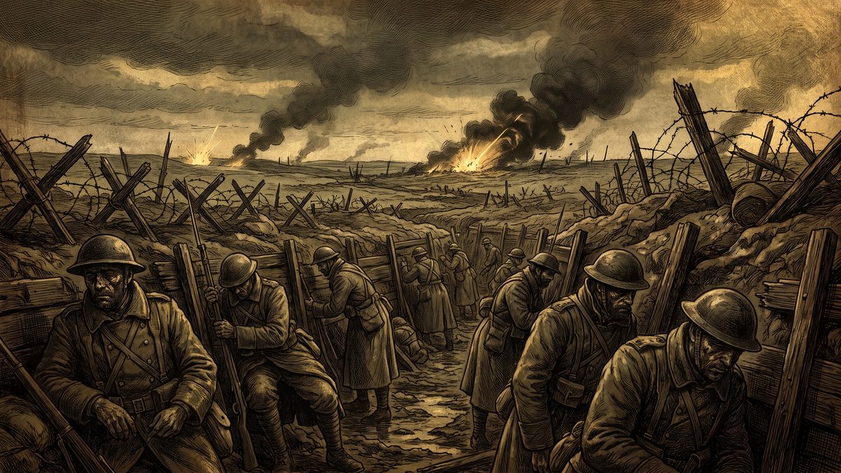 第一次世界大戦が始まるのイラスト