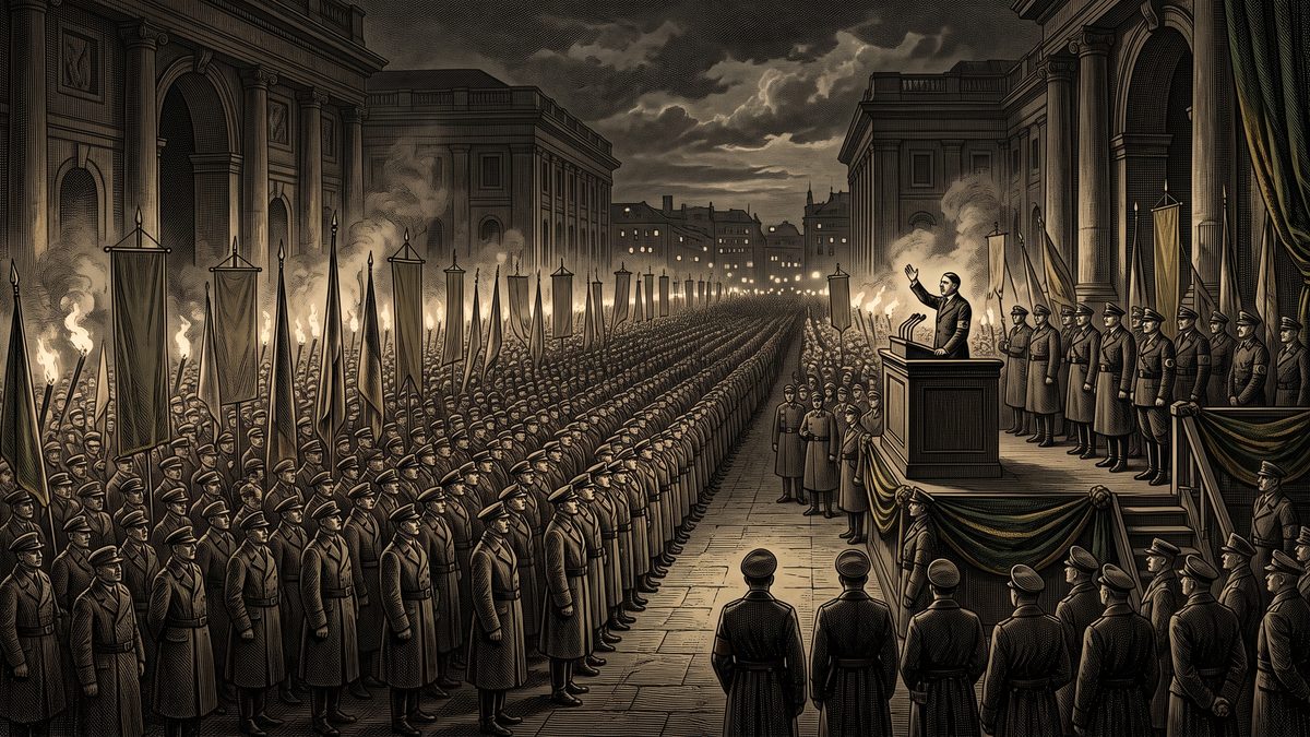 ナチスが政権をとるのイラスト