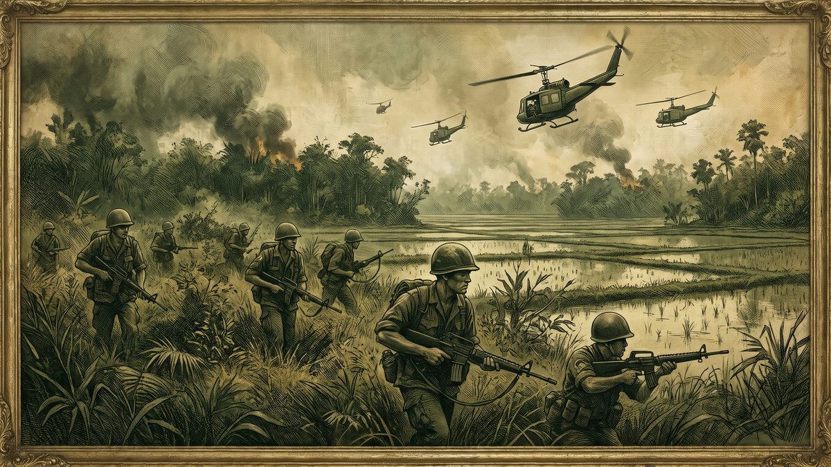 ベトナム戦争が本格化するのイラスト